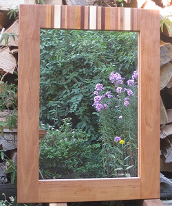 Holzkunst Wien - Bilder: Spiegel 1 - Spiegelrahmen aus Birn- und Kirschbaum